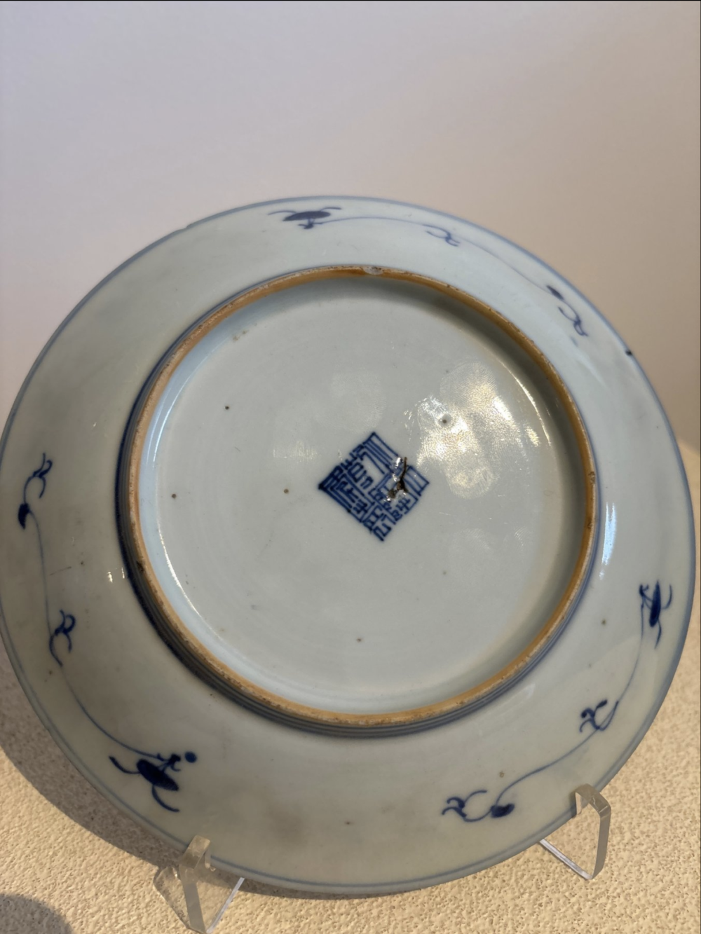 Blue Twisting Flower Plate - Qianlong Period Qing Dynasty 1736-1796 - Image 8