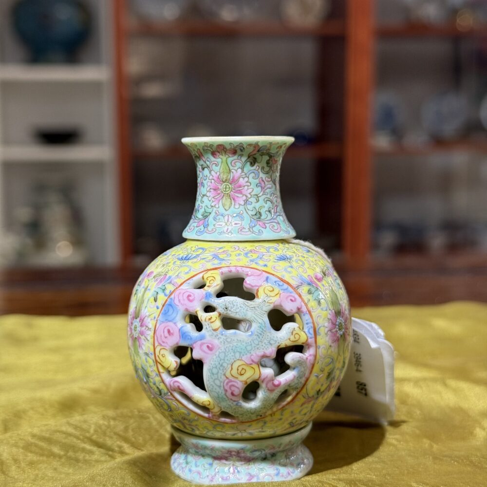 A small famille rose vase